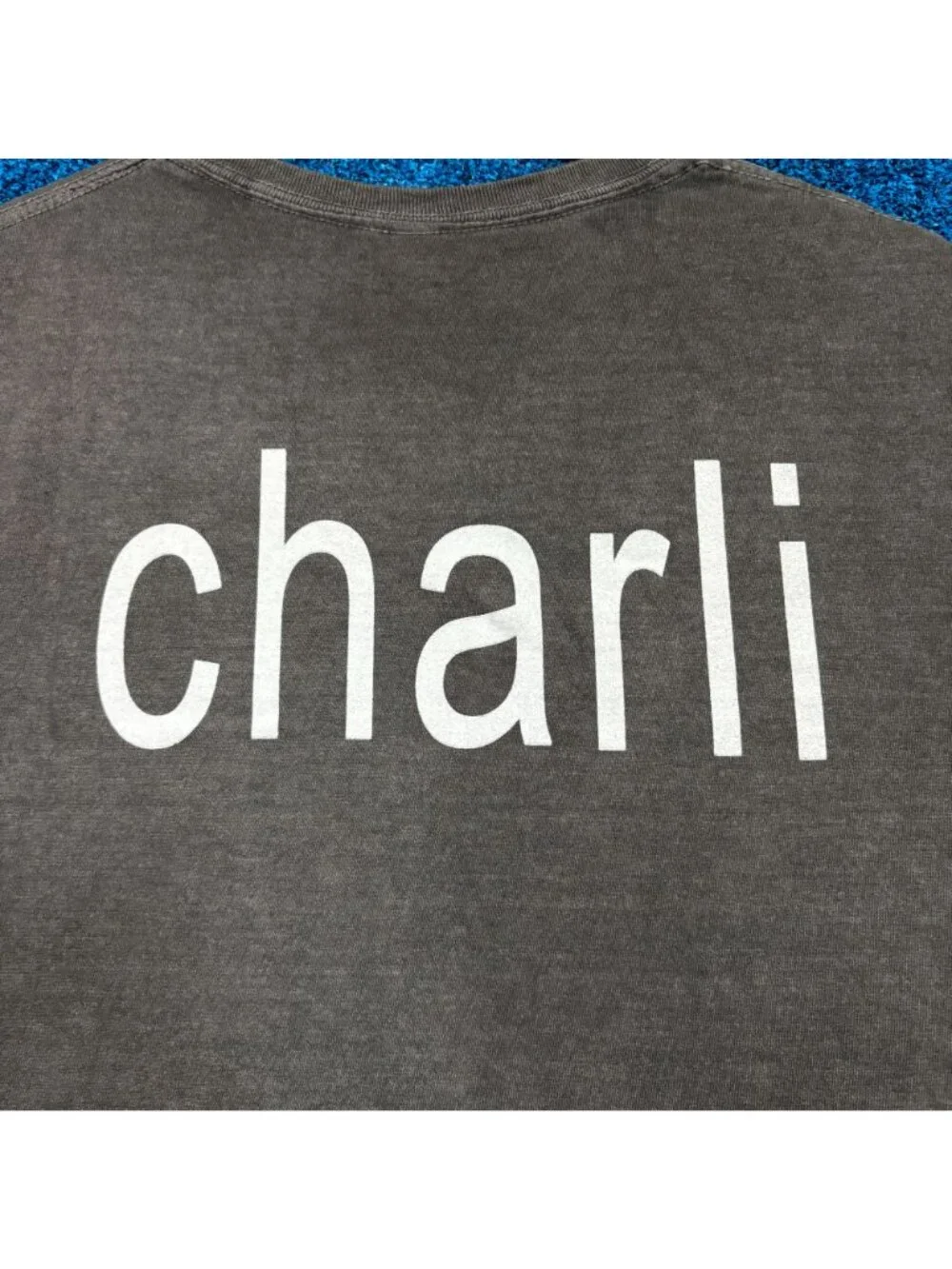 Charli and brat Spell Out Baggy Electro-Dance Popstar Tee L